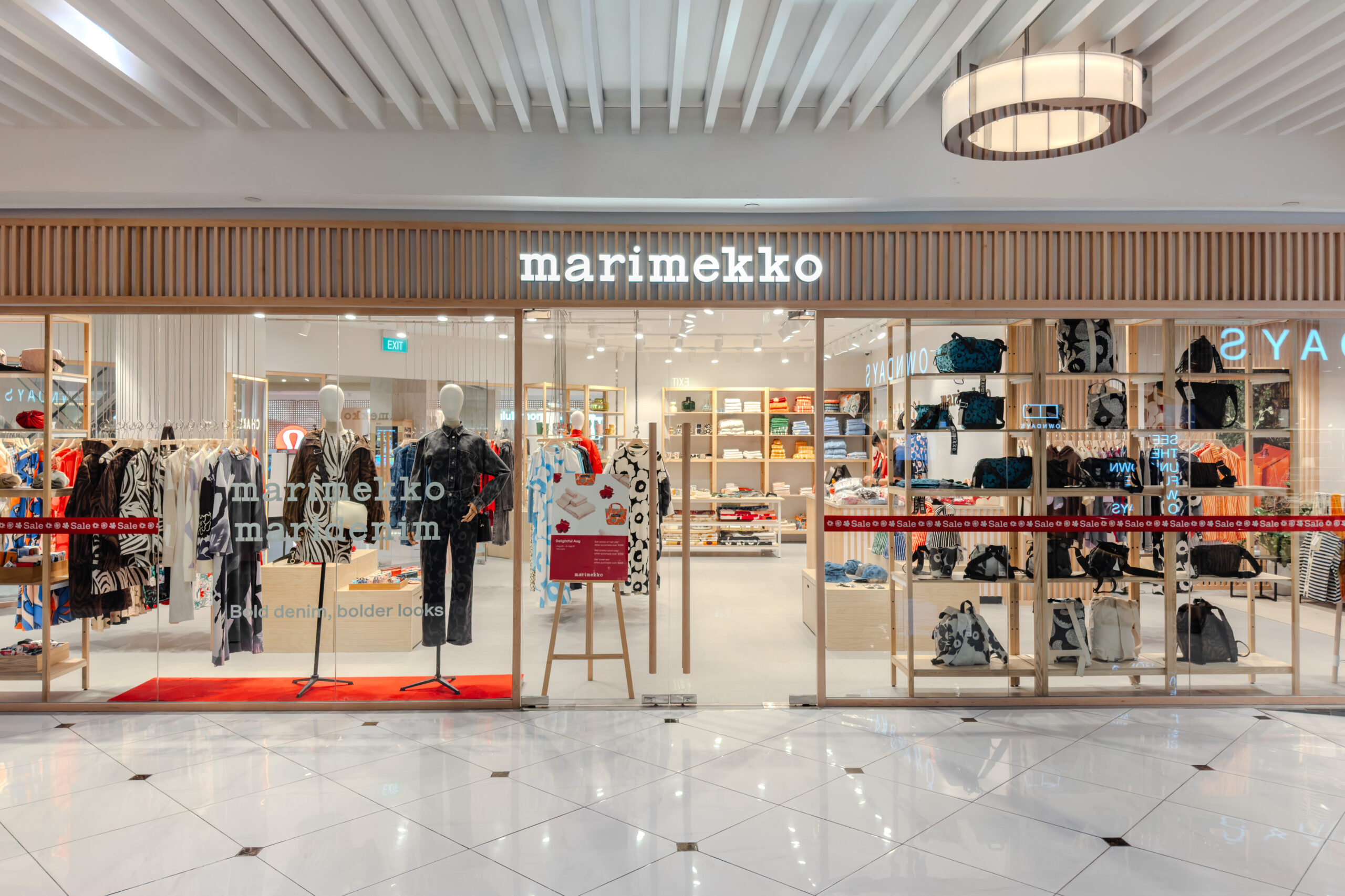 Marimekko retail interior design storefront at Takashimaya Singapore