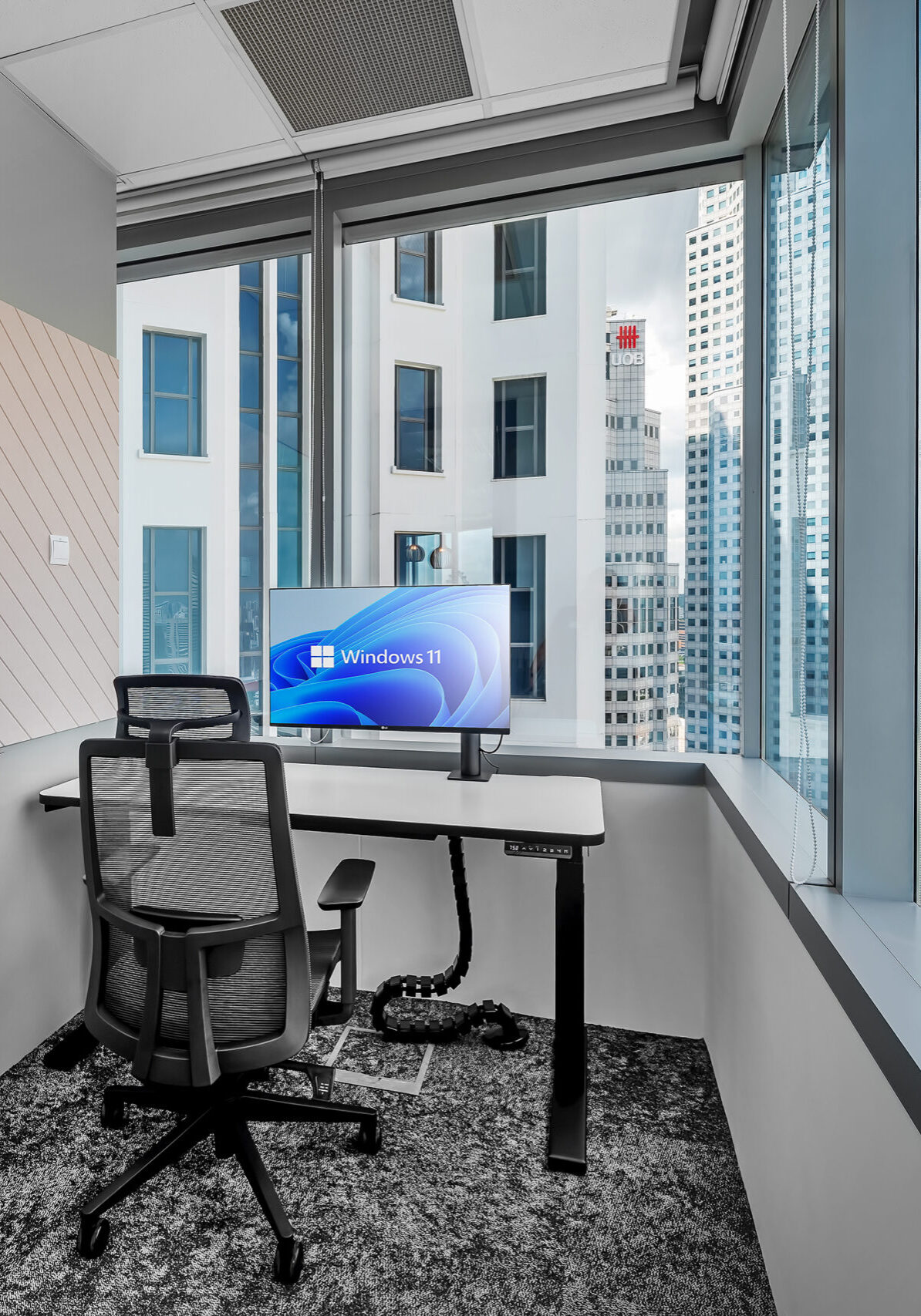 Arohi individual workstation with ergonomic seating and natural light