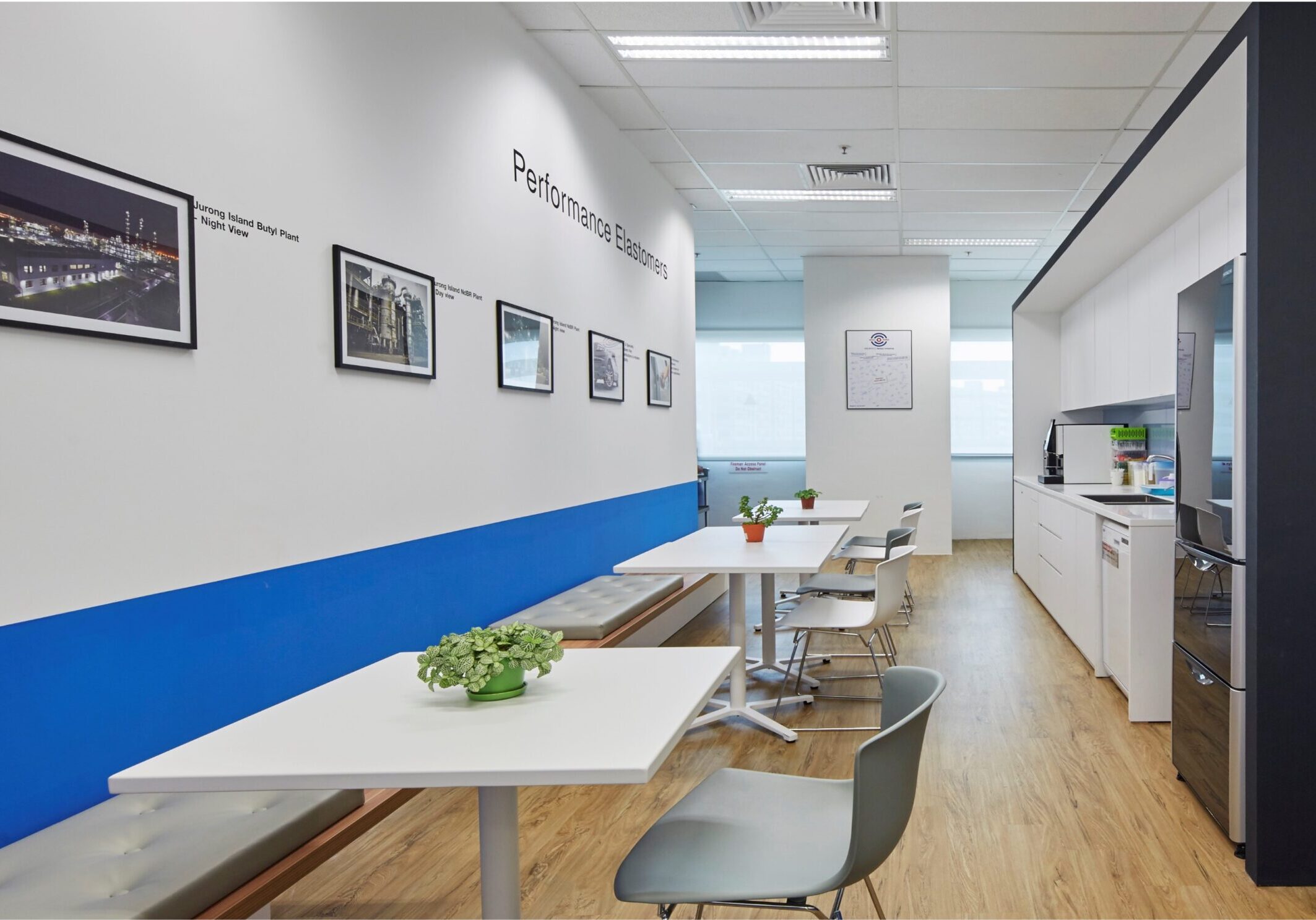 ARLANXEO communal pantry and employee breakout area in Singapore